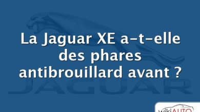 La Jaguar XE a-t-elle des phares antibrouillard avant ?